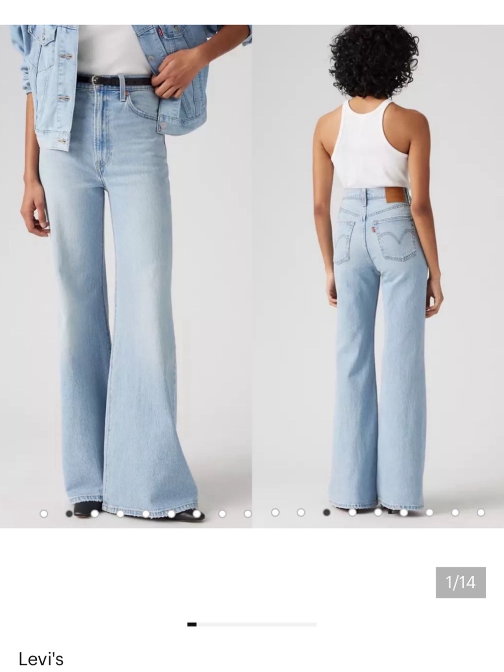 Levi's Light Blue Wide Leg High-Rise Jeans